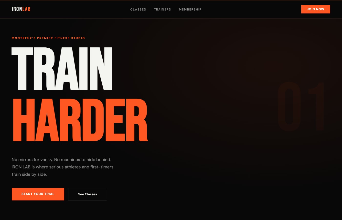 Fitness gym website preview