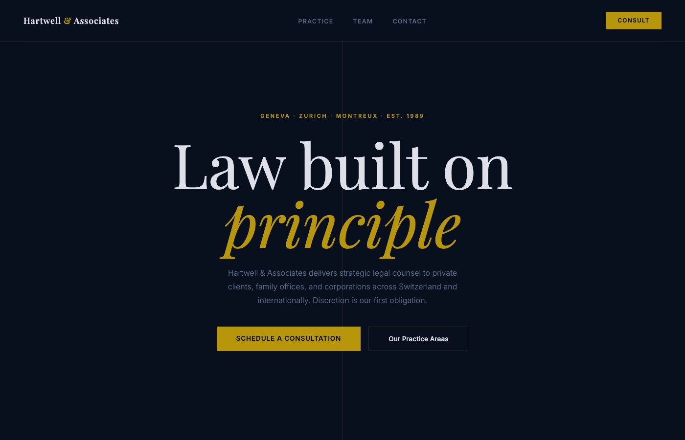 Law firm website preview